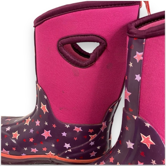 Storm by Cougar Snowbound Kids Boots Purple & Pink Star Design Girl’s Size 12 - Picture 8 of 10